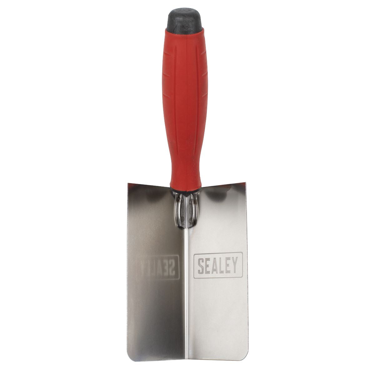 Sealey T1802 Stainless Steel Internal Corner Trowel - Rubber Handle - 120 x 60mm Sealey