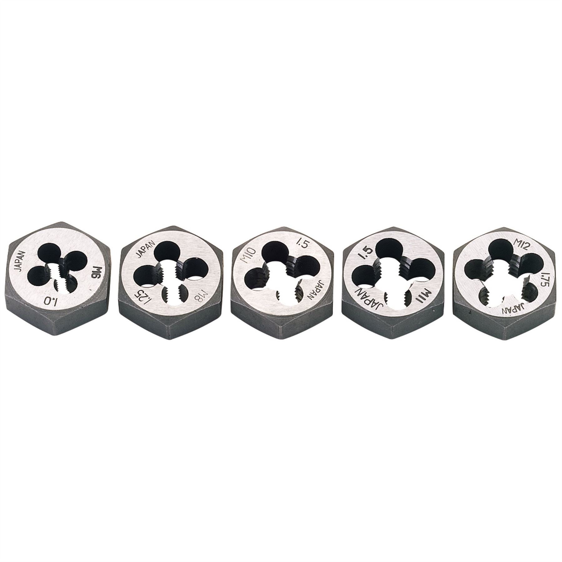 Draper 79198 Metric Hexagon Die Nut Set 5 Piece Draper