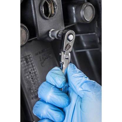 Siegen S01254 Micro Flexi-Head Ratchet Wrench 1/4"Sq Drive Sealey