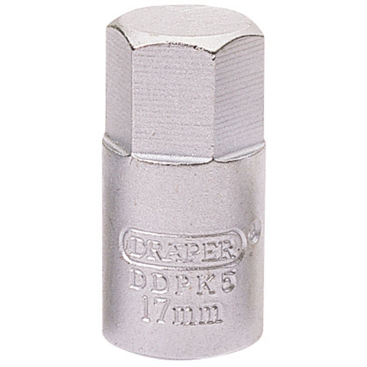 Draper 38323 Hexagon Drain Plug Key 3/8" Sq. Dr. 17mm Draper