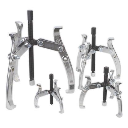Sealey AK79 Gear Reversible Puller Set 4pc Triple Leg Sealey
