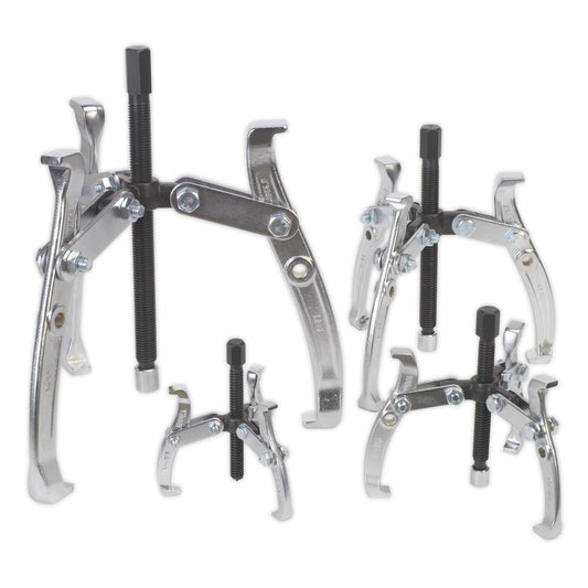 Sealey AK79 Gear Reversible Puller Set 4pc Triple Leg Sealey