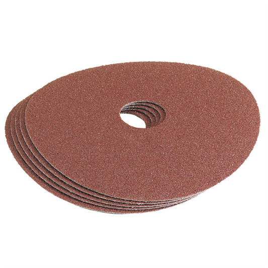 Draper 58617 Aluminium Oxide Sanding Disc 115mm 60 Grit Pack of 5 Draper