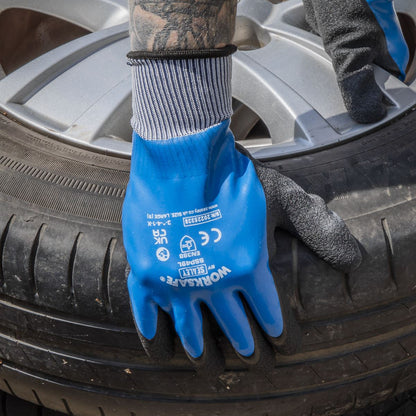 Sealey SSP49L/6 Waterproof Latex Gloves - (Large) - Pack of 6 Pairs Sealey