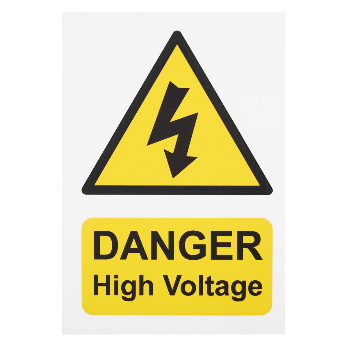 Sealey HVS1 High Voltage Vehicle Warning Sign Sealey