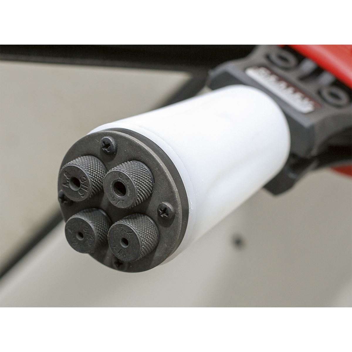 Sealey AK3983 Riveter Medium-Arm with Collection Bowl Sealey