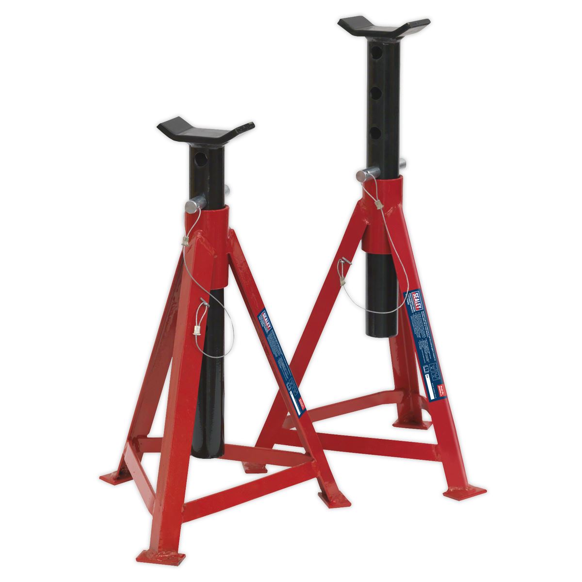 Sealey AS3000 Premier Axle Stands (Pair) 2.5 Tonne Capacity per Stand Medium Height Sealey
