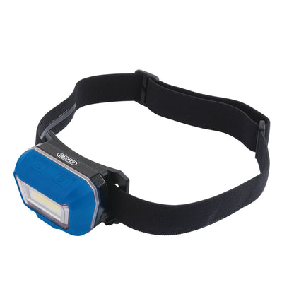 Draper 54374 Rechargeable COB LED Head Torch 3W 300 Lumens Draper