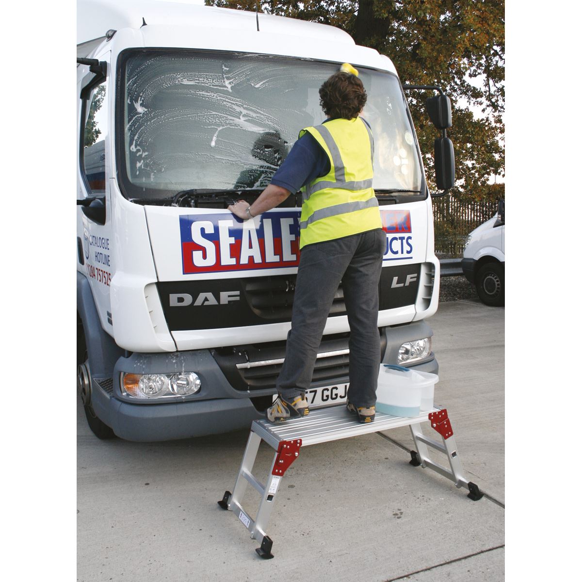 Sealey APS2 Aluminium Folding Platform 2-Tread EN 131-4 Sealey