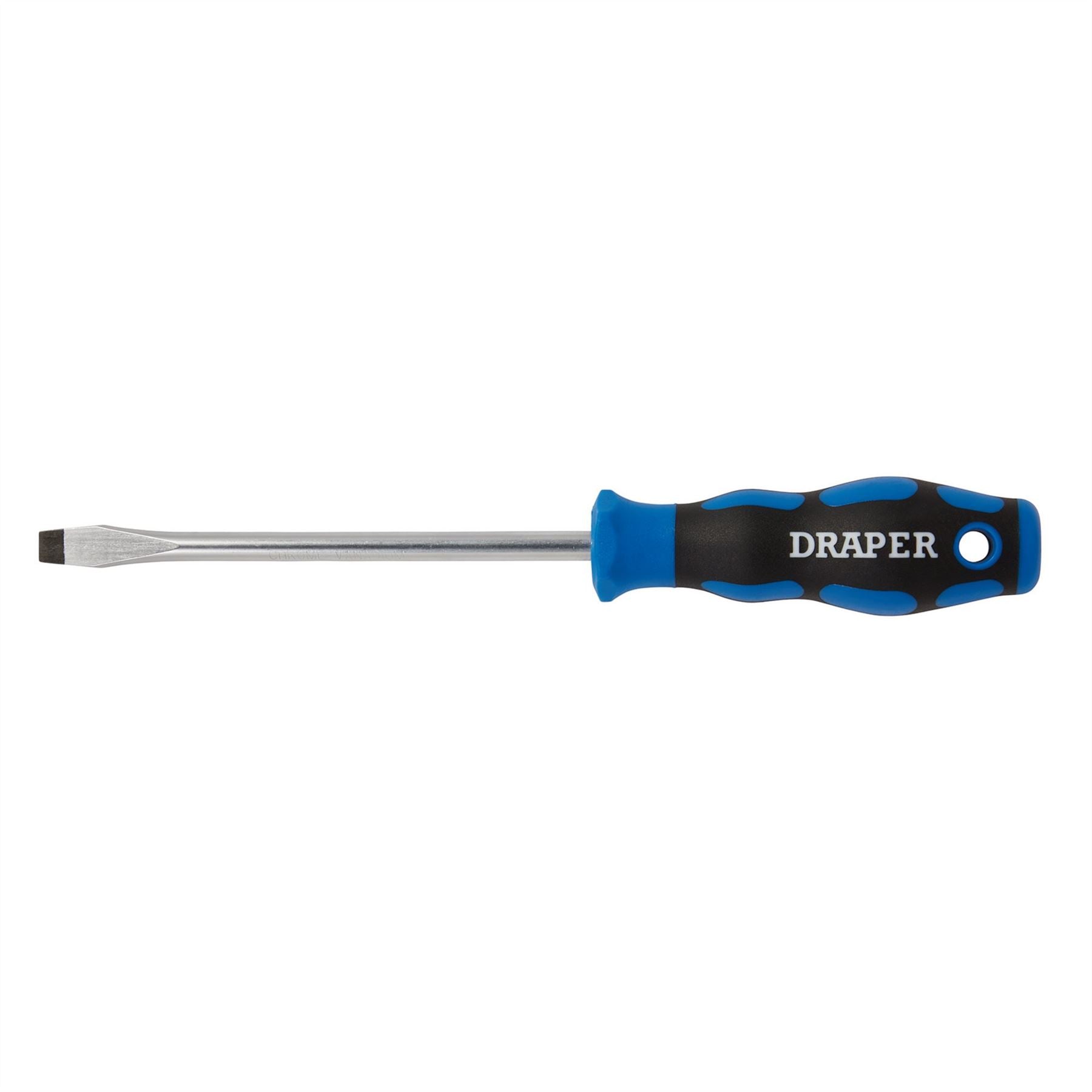Draper 48924 Soft Grip Plain Slot Screwdriver 8.0 x 150mm Draper