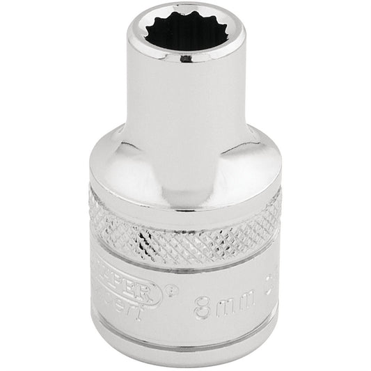 Draper 33038 HI-TORQ® 12 Point Socket 1/2" Sq. Dr. 8mm Draper
