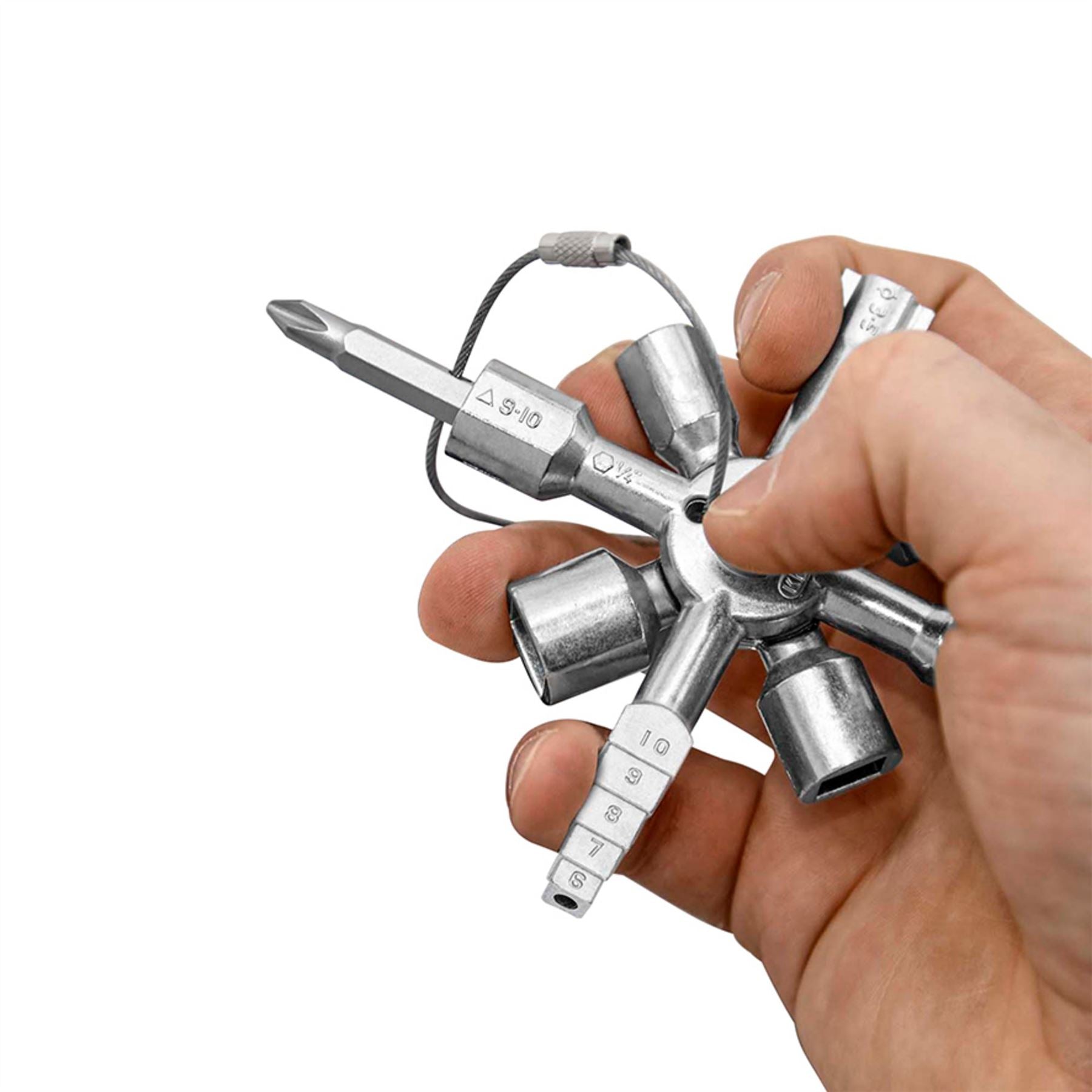 Knipex 23608 00 11 01 TwinKey® Control Cabinet Key for all standard cabinets and shut-off systems 92mm Knipex