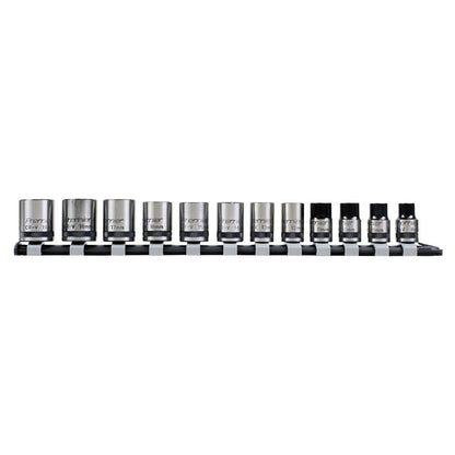 Sealey AK2741B Socket Set 12pc 3/8"Sq Drive Lock-On™ 6pt Metric - Premier Black Sealey