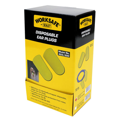 Sealey 403/200 Ear Plugs Disposable - 200 Pairs Sealey