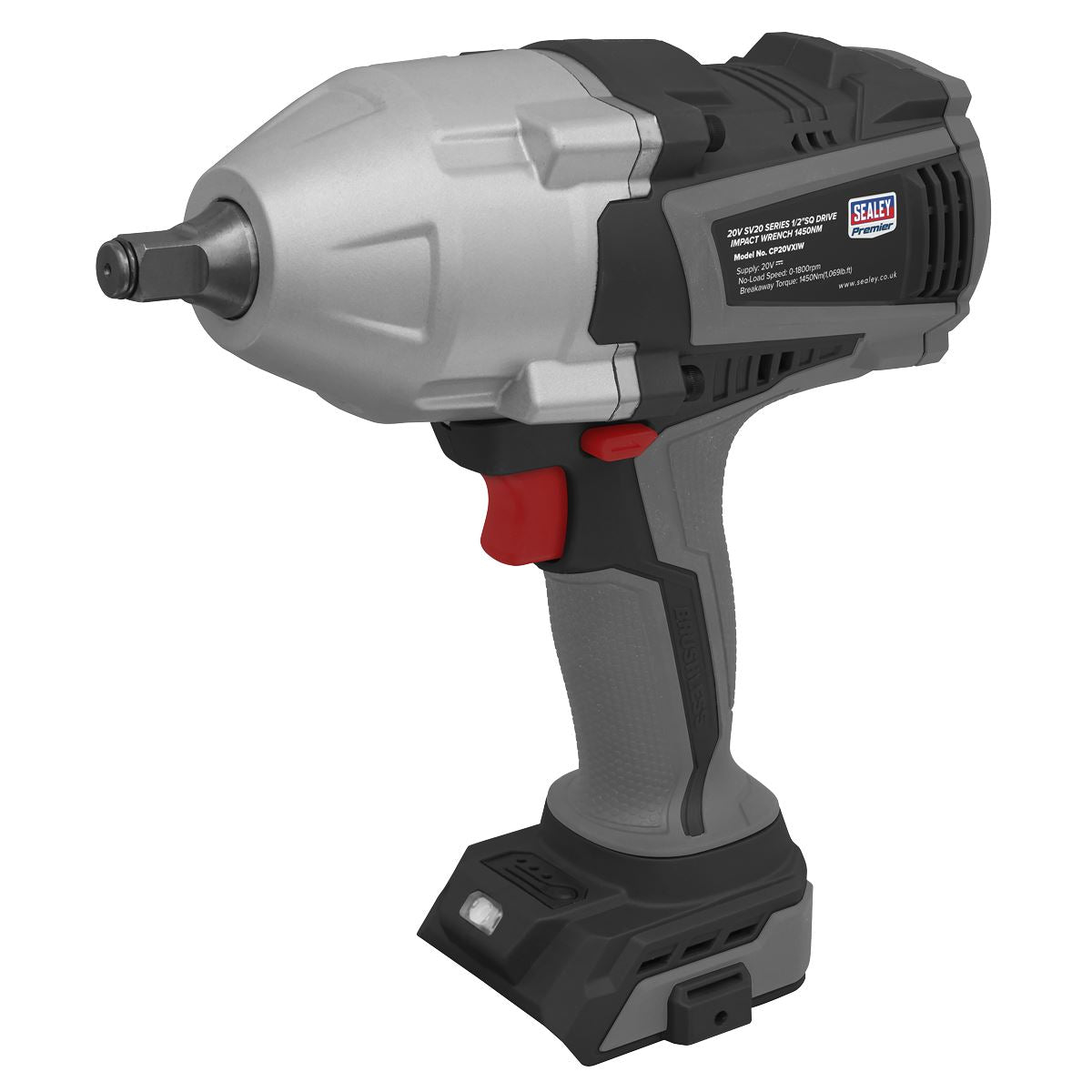 Sealey CP20VXIW Brushless Impact Wrench 20V SV20 Series 1/2"Sq Drive - Body Only Sealey