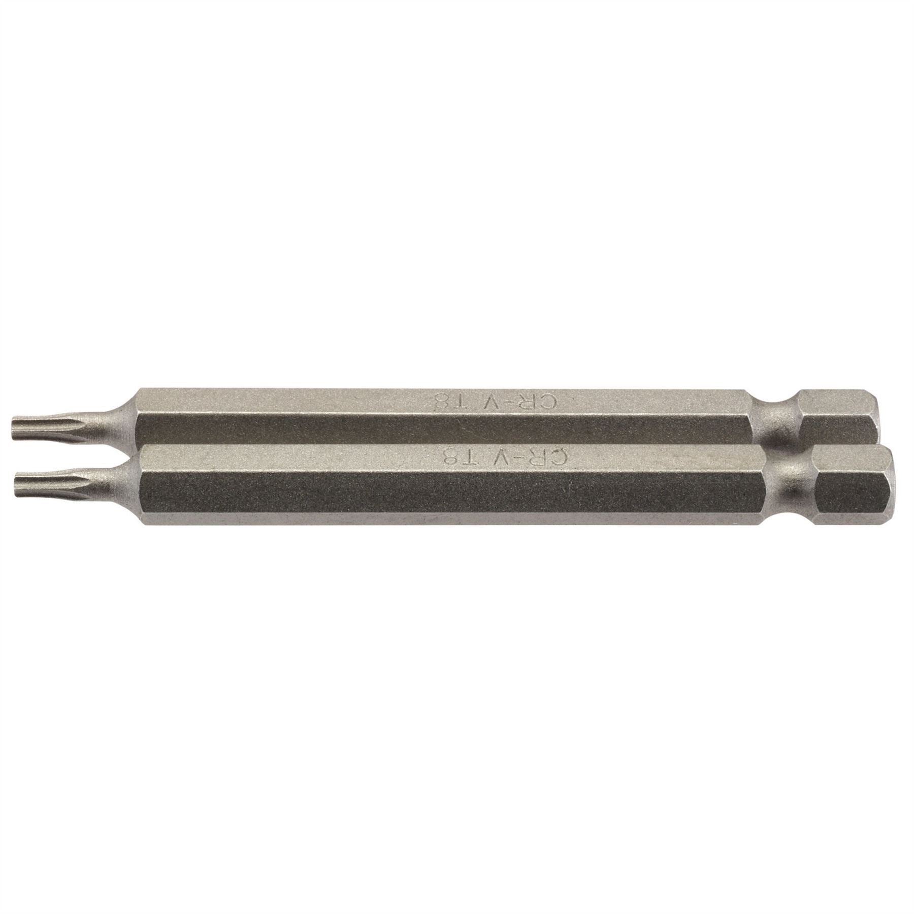 Draper 66830 TX-STAR® Insert Bit 1/4" Hex 75mm Long T8 Pack of 2 Draper