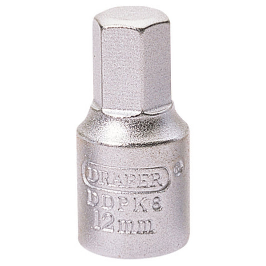 Draper 38326 Hexagon Drain Plug Key 3/8" Sq. Dr. 12mm Draper