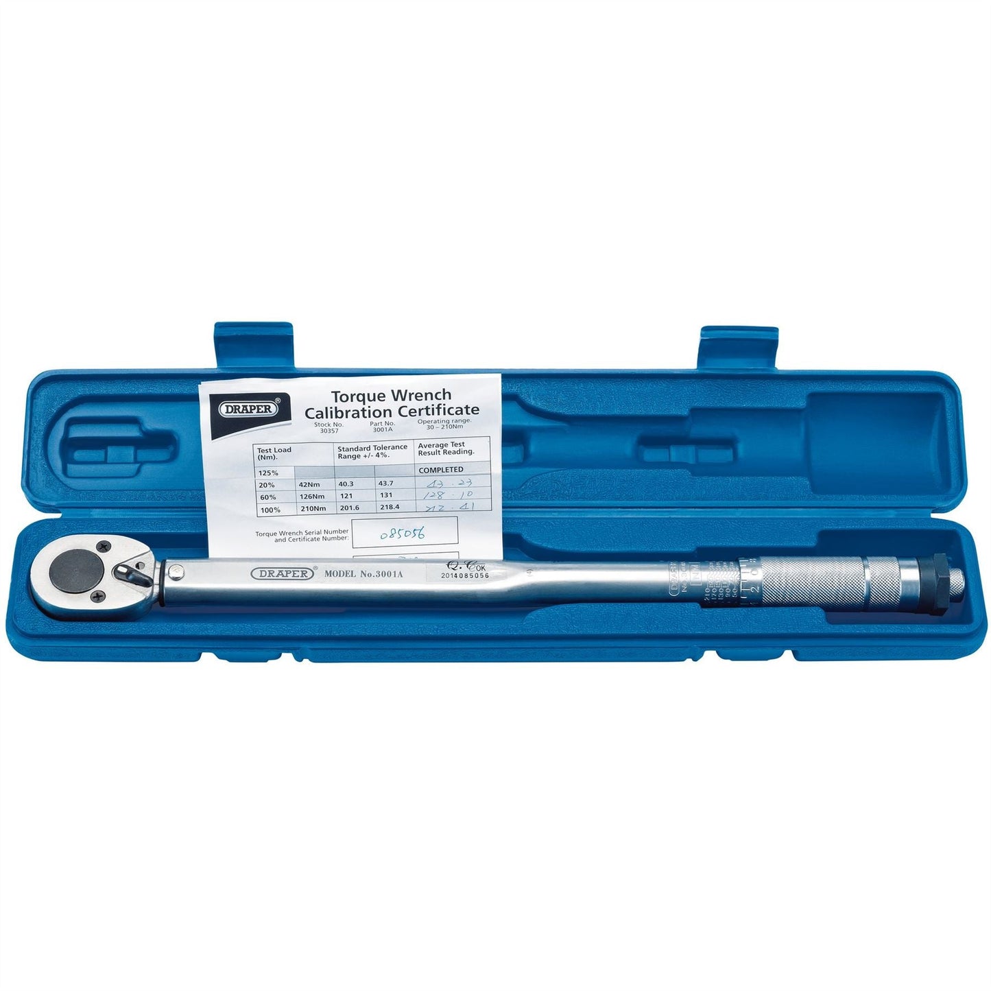 Draper 30357 Ratchet Torque Wrench 1/2" Sq. Dr. 30 - 210Nm/22.1 - 154.9lb-ft Draper