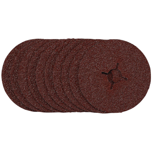 Draper 68376 Fibre Sanding Discs 115mm 24 Grit Pack of 10 Draper