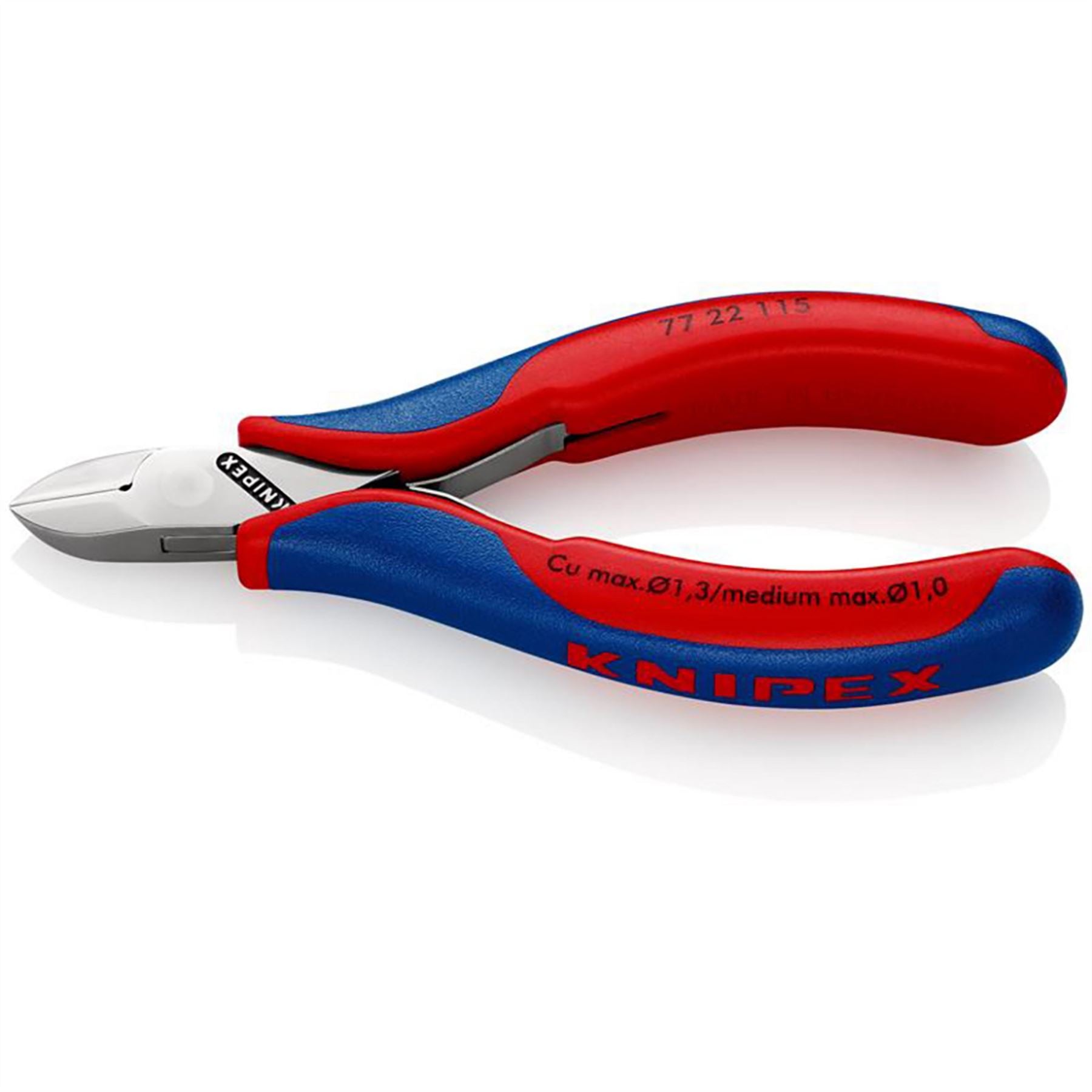 Knipex 27723 77 22 115 Electronics Diagonal Cutter with box joint with multi-component grips 115mm Knipex