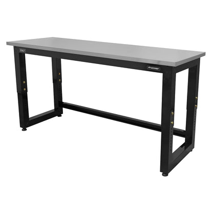 Sealey APMS23 Steel Adjustable Workbench with Stainless Steel Worktop 1830mm - Heavy-Duty Sealey