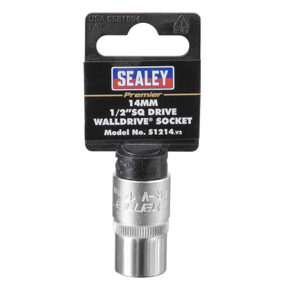 Sealey S1214 WallDrive® Socket 14mm 1/2"Sq Drive Sealey