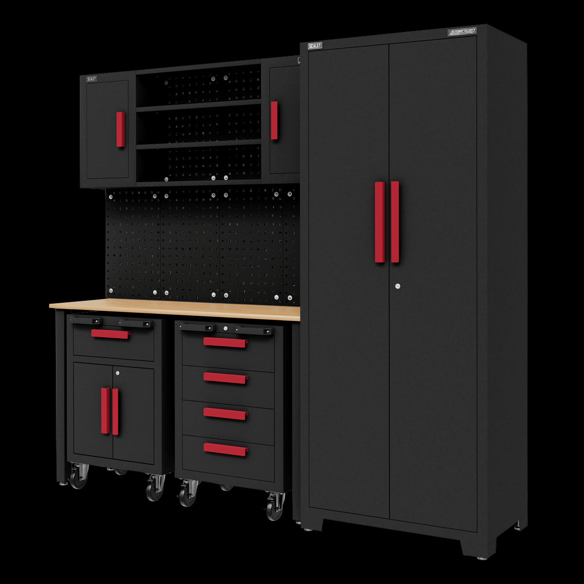 Sealey APMS12OP Complete Garage Storage System with Mobile Trolley x 2 Sealey