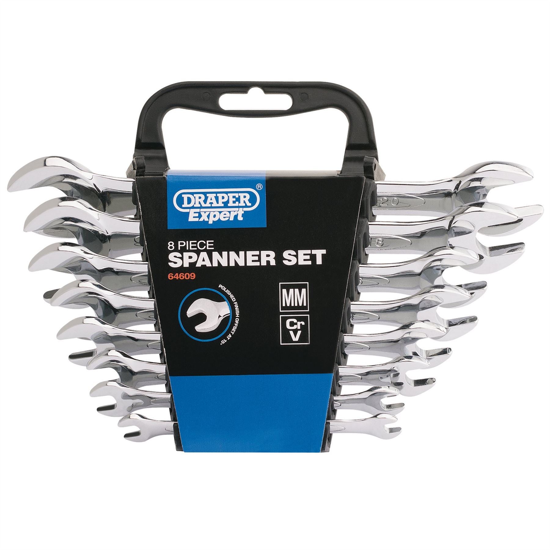 Draper 64609 Metric Double Open Ended Spanner Set 8 Piece Draper