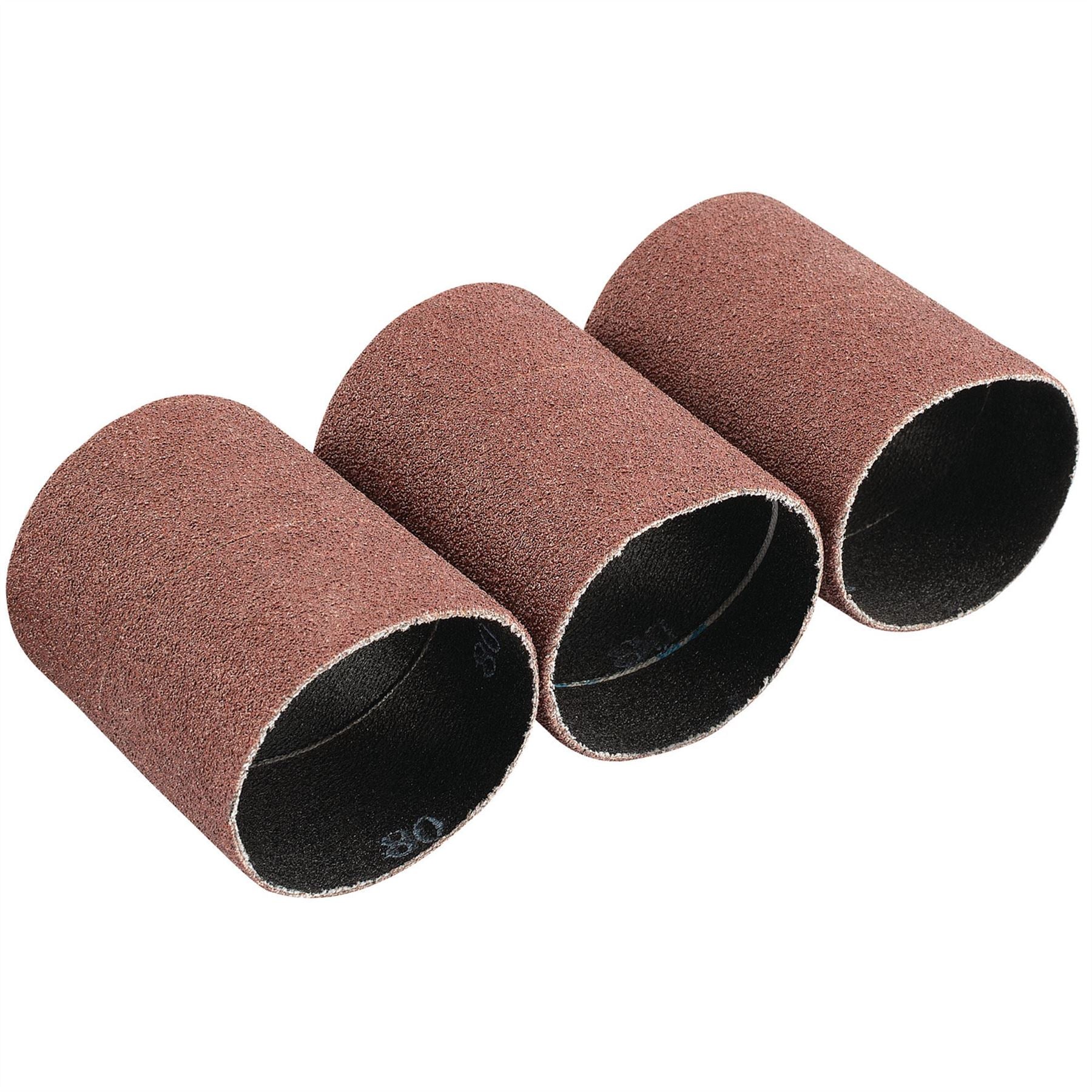 Draper 93353 Aluminium Oxide Sanding Sleeves 45 x 60mm 80 Grit Pack of 3 Draper