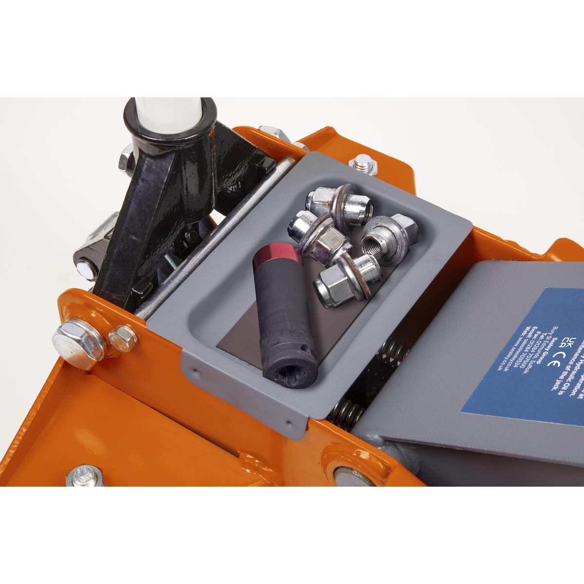 Sealey 2001LEOR Low Profile Rocket Lift Trolley Jack 2.25 Tonne - Orange Sealey