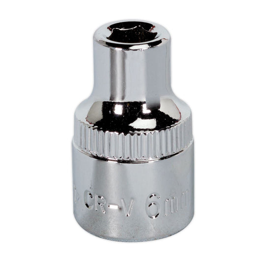 Sealey SP3806 WallDrive® Socket 6mm 3/8"Sq Drive Fully Polished Sealey