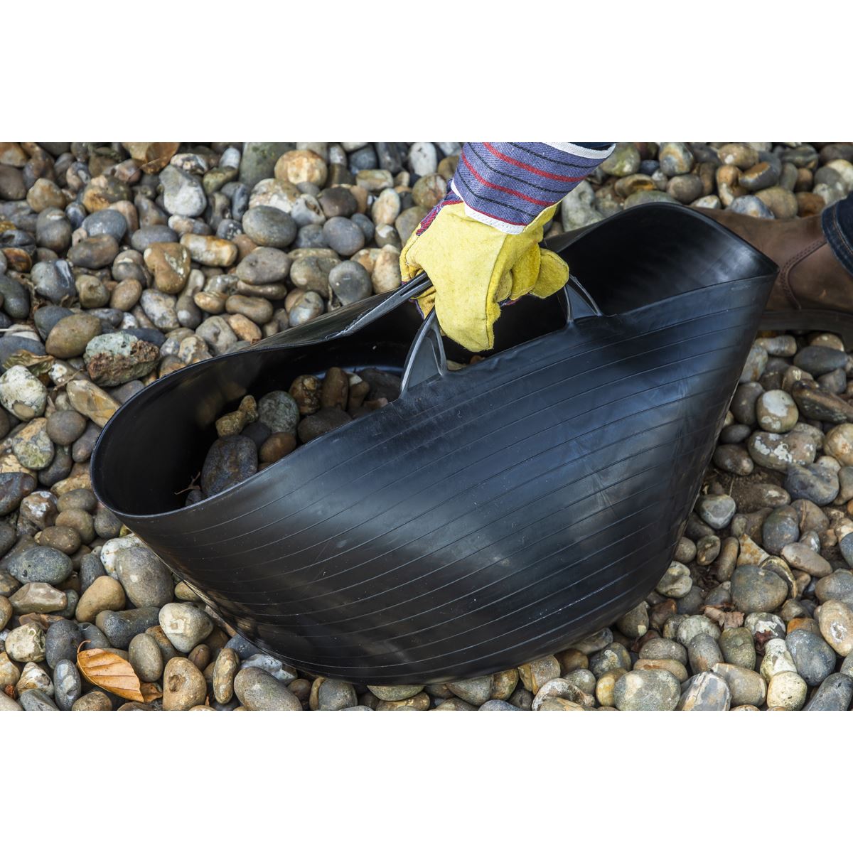 Sealey SFT30 Heavy-Duty Flexi Tub 30L - Black Sealey