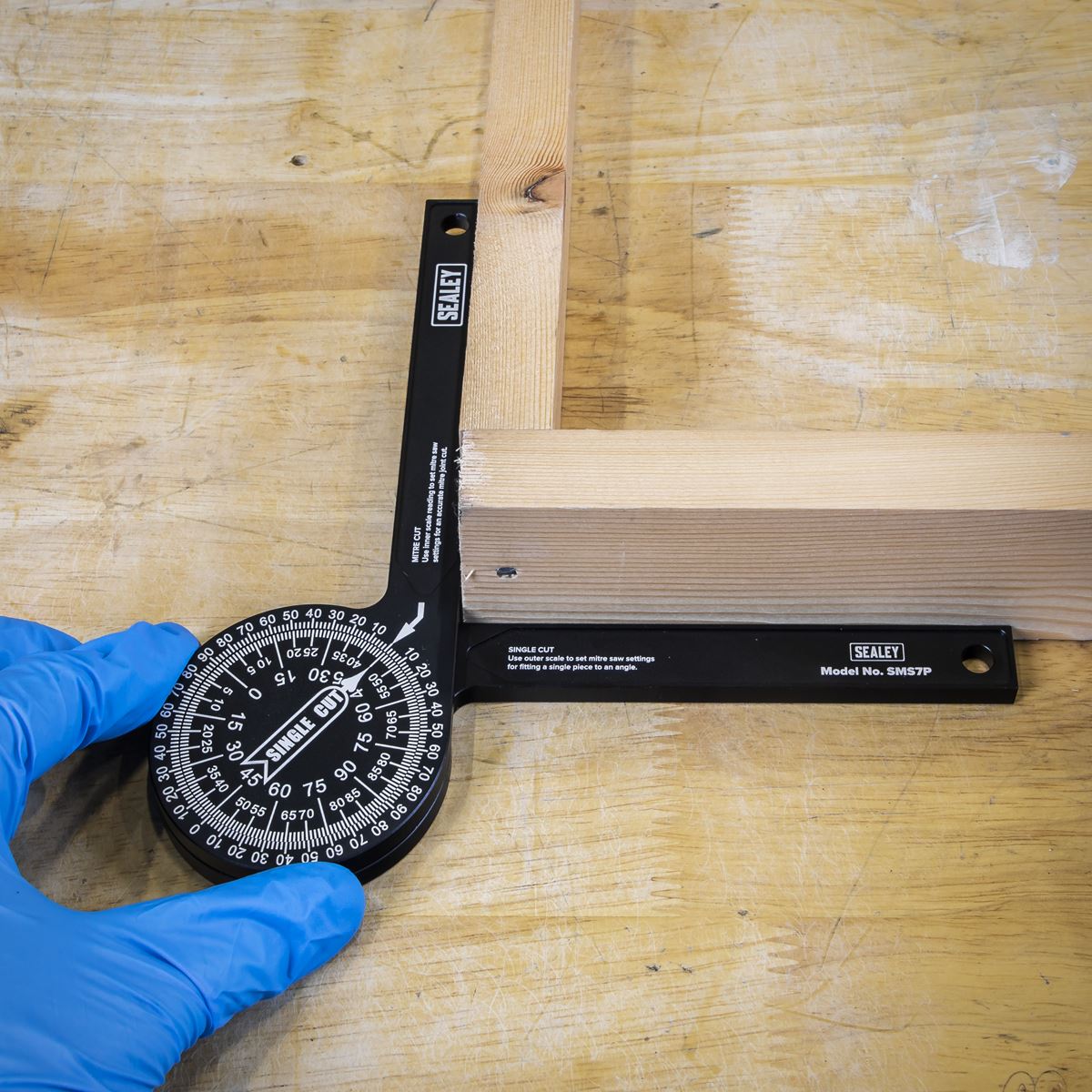 Sealey SMS7P Mitre Saw Protractor - Aluminium Sealey