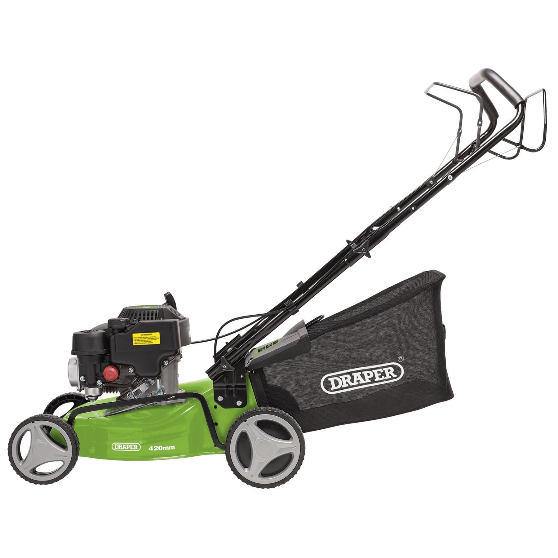 Draper 08671 Steel Deck Petrol Lawn Mower 420mm 132cc/3.3HP Draper