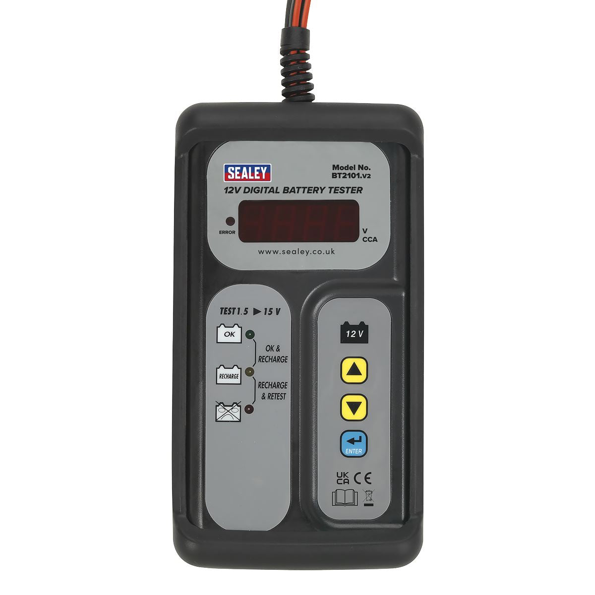 Sealey BT2101 Digital Battery Tester 12V Sealey