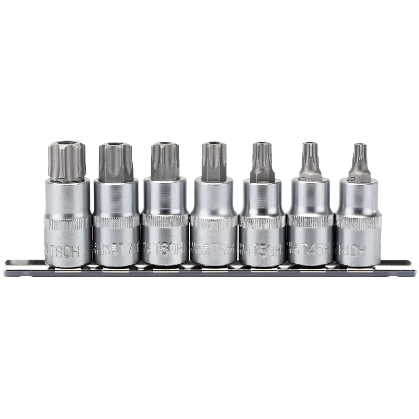 Draper 16334 TX-STAR® Security Socket Bit Set 1/2" Sq. Dr. 55mm 7 Piece Draper