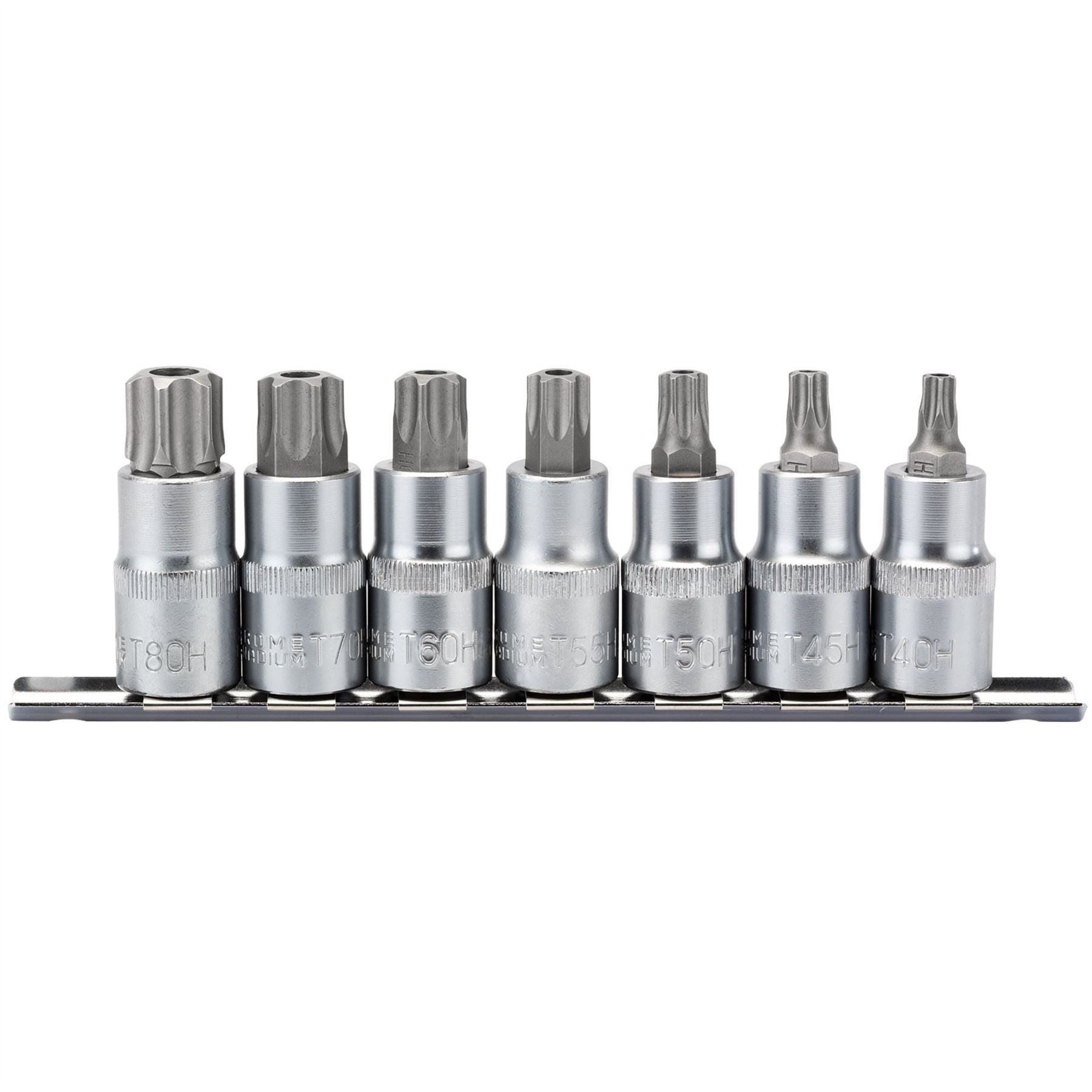 Draper 16334 TX-STAR® Security Socket Bit Set 1/2" Sq. Dr. 55mm 7 Piece Draper