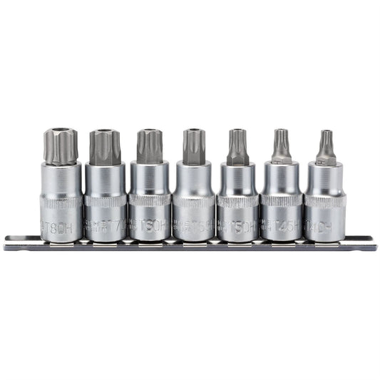 Draper 16334 TX-STAR® Security Socket Bit Set 1/2" Sq. Dr. 55mm 7 Piece Draper