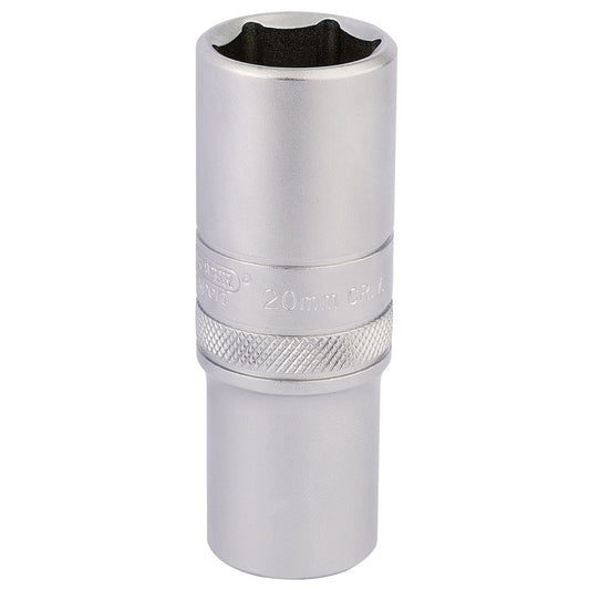 Draper 16652 6 Point Metric Deep Socket 1/2" Sq. Dr. 20mm Draper