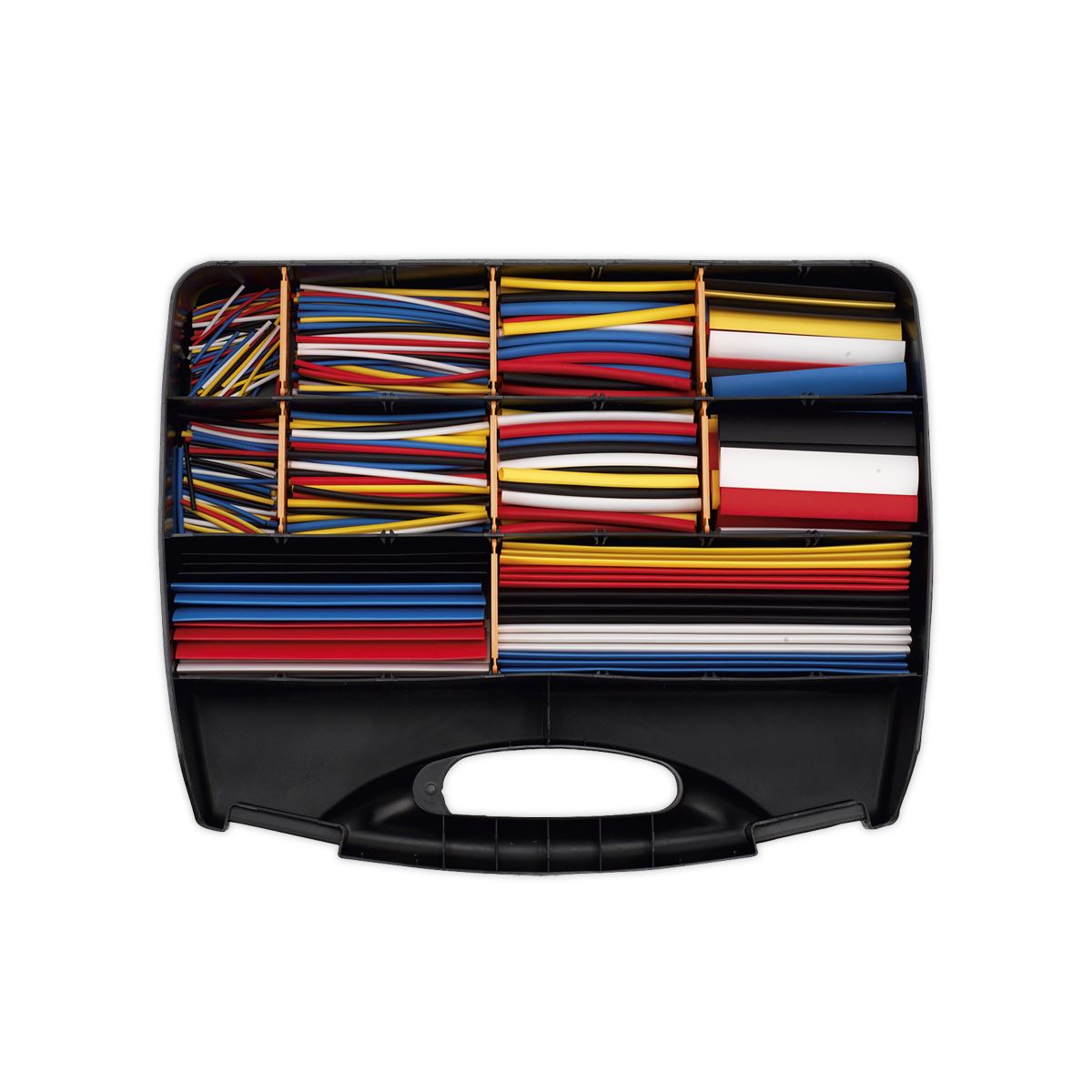 Sealey HST590MC Heat Shrink Tubing Assortment 590pc Mixed Colours 50 100 150 & 200mm Sealey