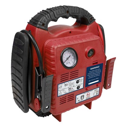 Sealey RS132 RoadStart® Emergency Jump Starter with Air Compressor 12V 900 Peak Amps Sealey