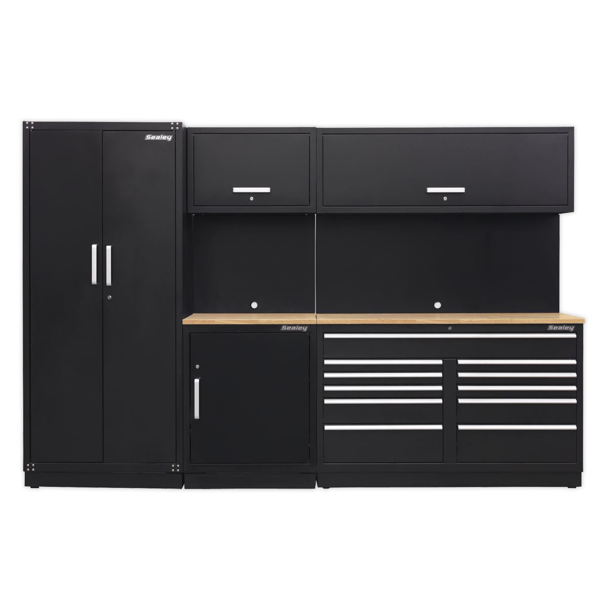 Sealey APMSCOMBO2W Premier 3.3m Storage System - Oak Worktop Sealey
