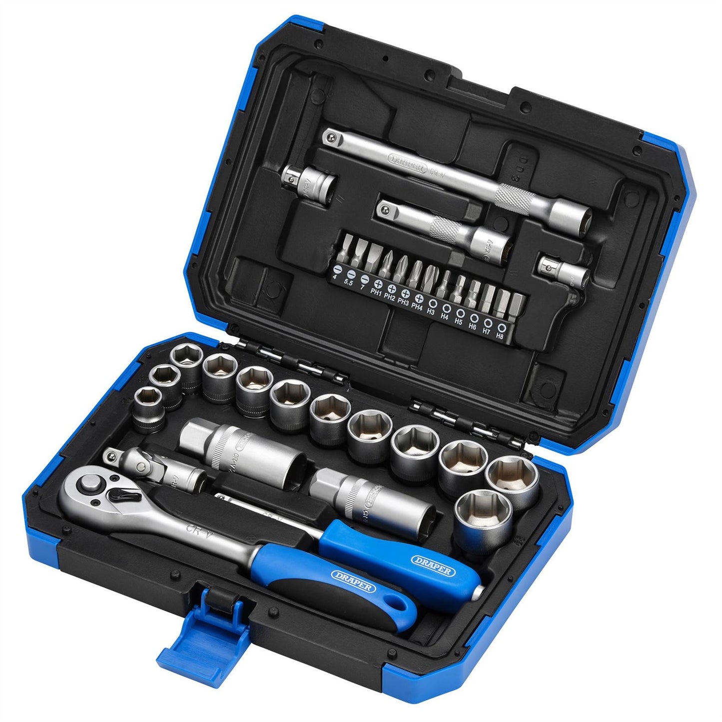 Draper 89558 Metric Socket Set 3/8" Sq. Dr. 34 Piece Draper