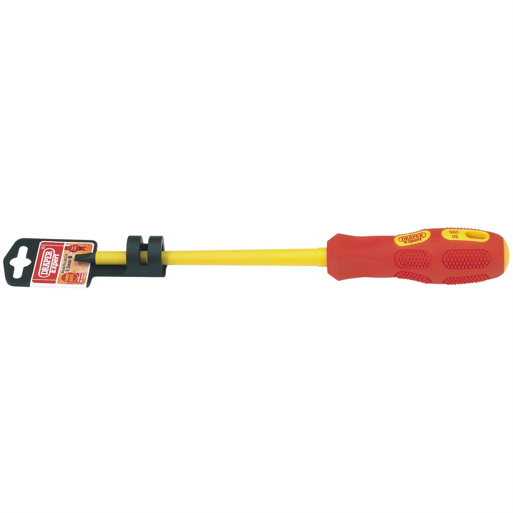 Draper 69215 VDE Approved Fully Insulated Plain Slot Screwdriver 6.5 x 150mm Draper