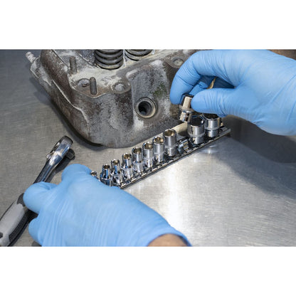 Sealey AK2670 Socket Set 11pc 1/4"Sq Drive WallDrive® - Imperial Sealey