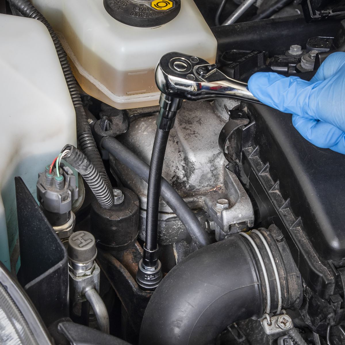 Sealey AK7341 Flexible Extension Adaptor Set 2pc 1/4"Sq x 150mm & 3/8"Sq x 200mm Sealey