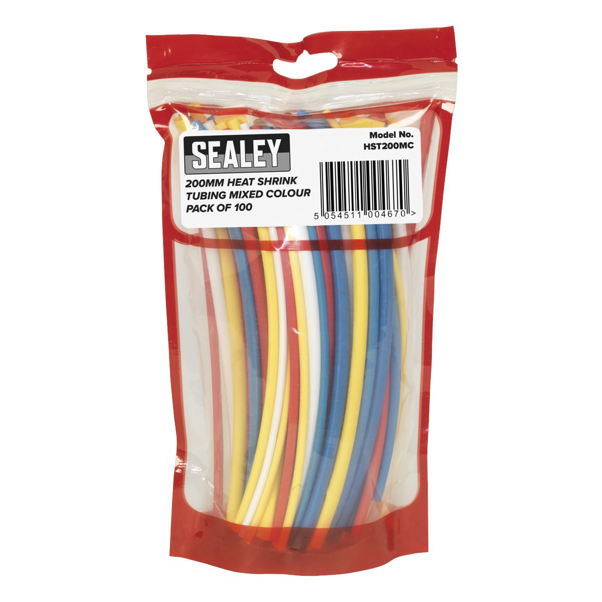 Sealey HST200MC Heat Shrink Tubing Mixed Colours 200mm 100pc Sealey