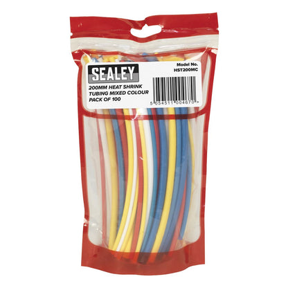 Sealey HST200MC Heat Shrink Tubing Mixed Colours 200mm 100pc Sealey