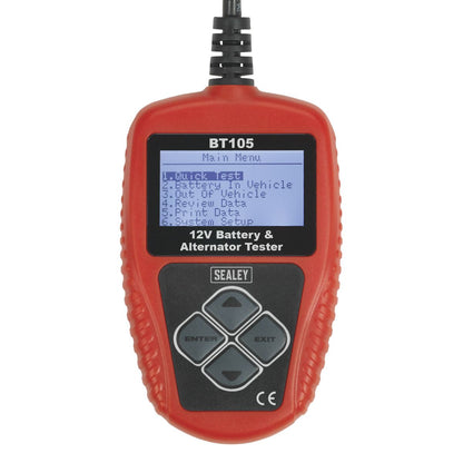 Sealey BT105 Digital Battery & Alternator Tester 12V Sealey