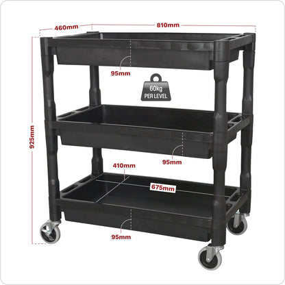 Sealey CX205 Trolley 3-Level Composite Heavy-Duty Sealey